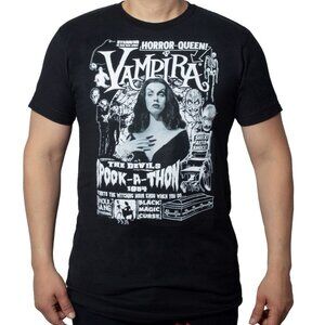 Vampira Spookathon T-shirt BlackDischarge Graphic Tee S-M-L-XL-2XL-3XL NWT